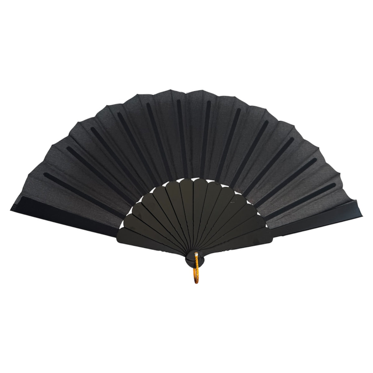 12 Abanico Negro Plastico