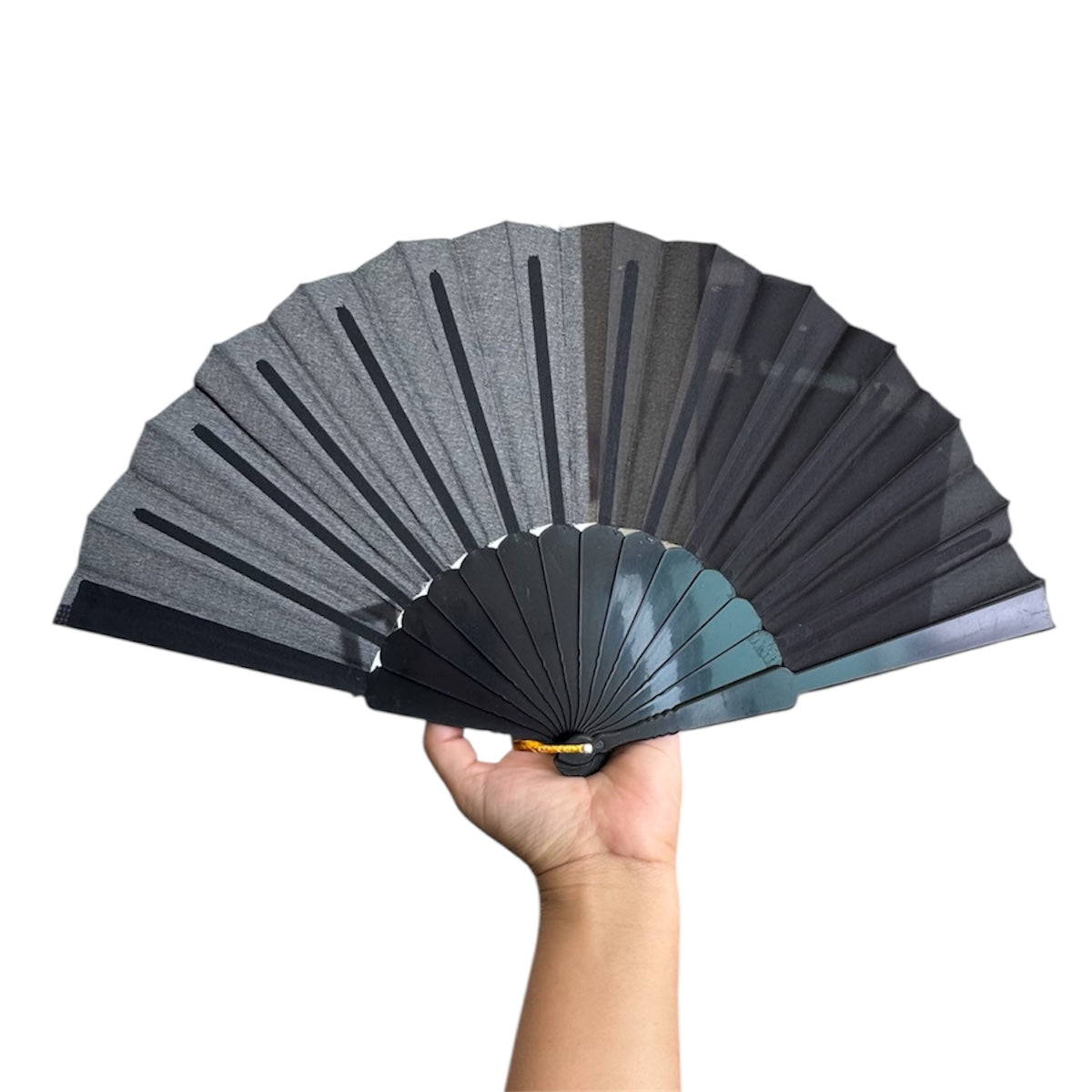 12 Abanico Negro Plastico