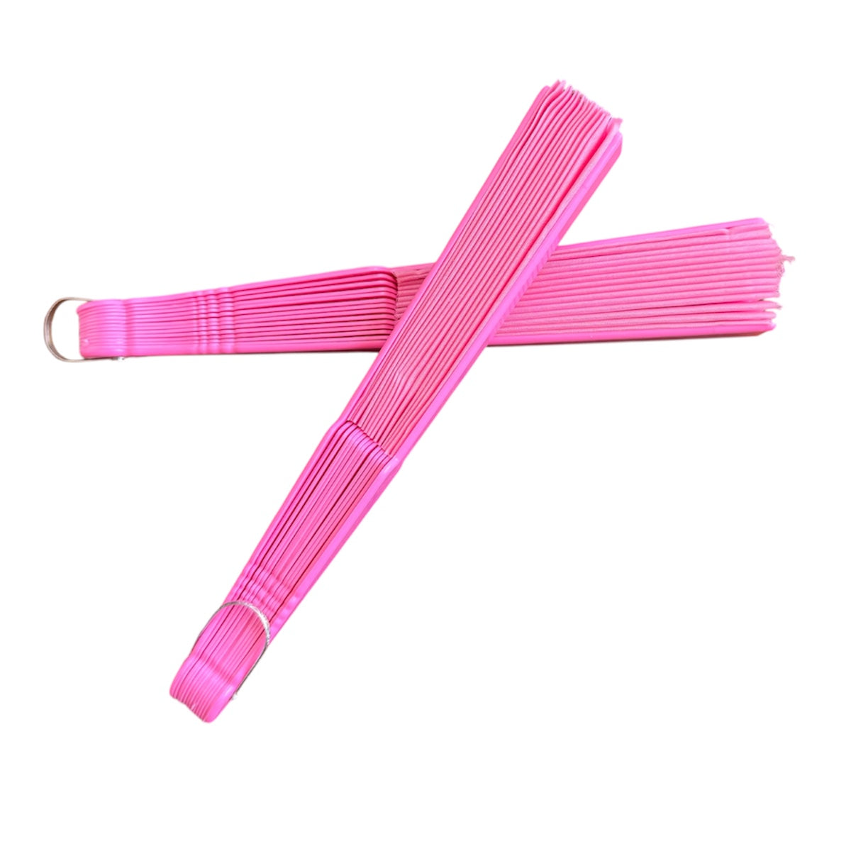 12 Abanico Rosa Plastico