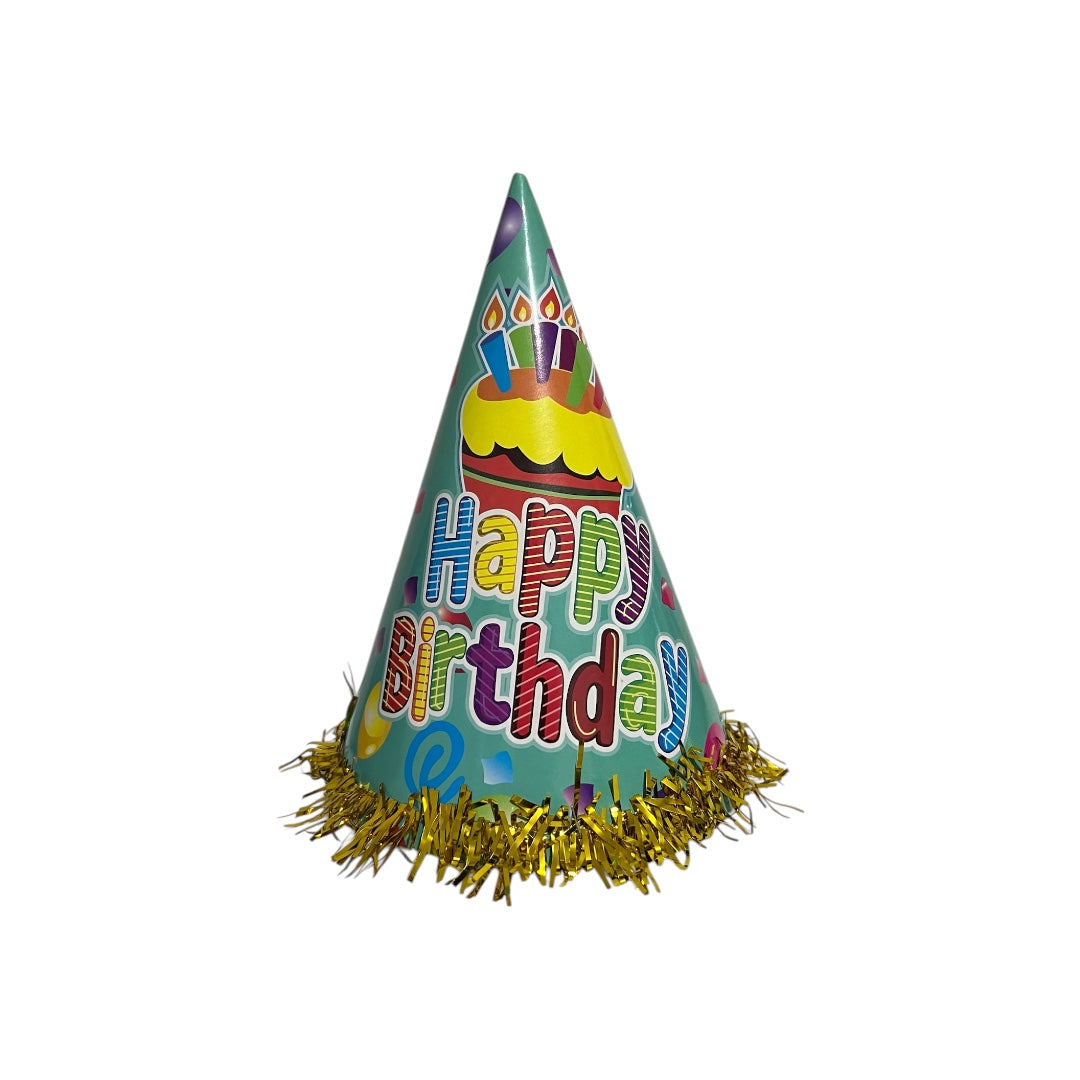 12 Sombrero Cono Cumpleaños