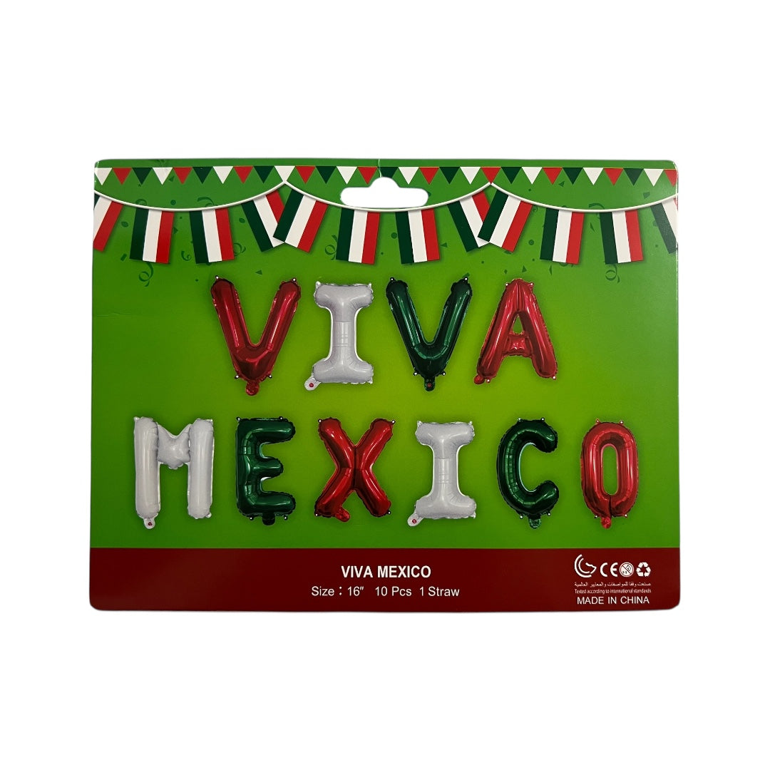 Globo Frase Viva Mexico