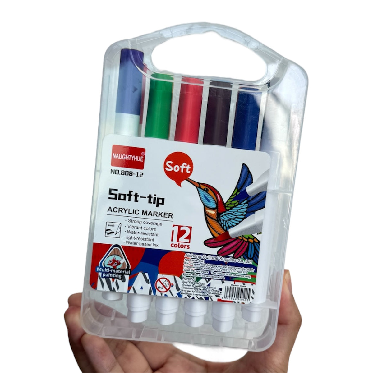12 Plumon Acrilico Colores