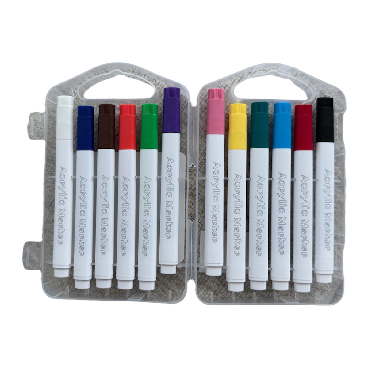 12 Plumon Acrilico Colores