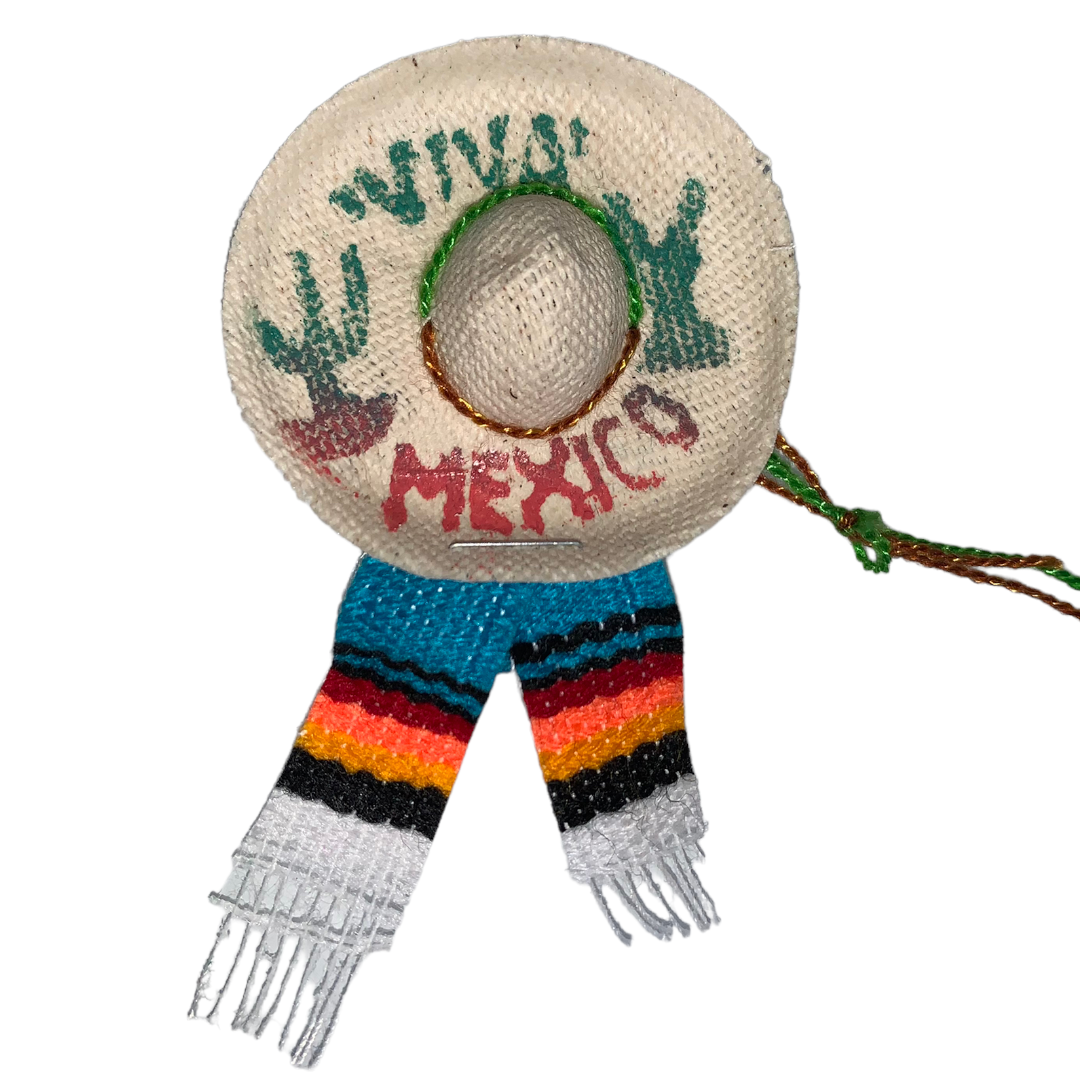 12 Sombrero Mini 5cm Con Sarape
