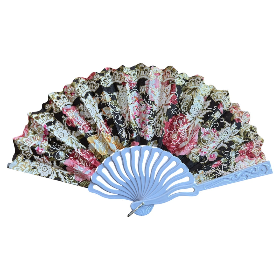 12 Abanico Plastico Flores