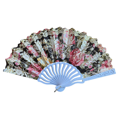 12 Abanico Plastico Flores