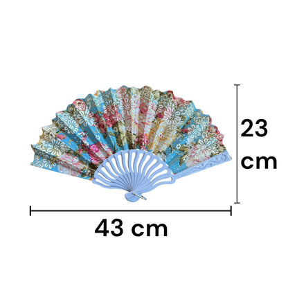 12 Abanico Plastico Flores
