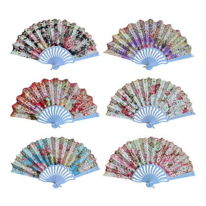 12 Abanico Plastico Flores