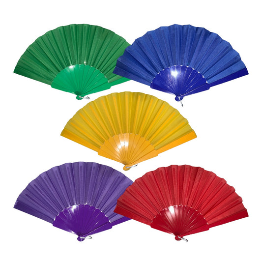 12 Abanico Colores Plastico