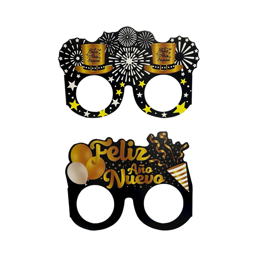 12 Antifaz Lente Año Nuevo