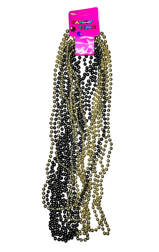 12 Collar Mardi Negro Oro
