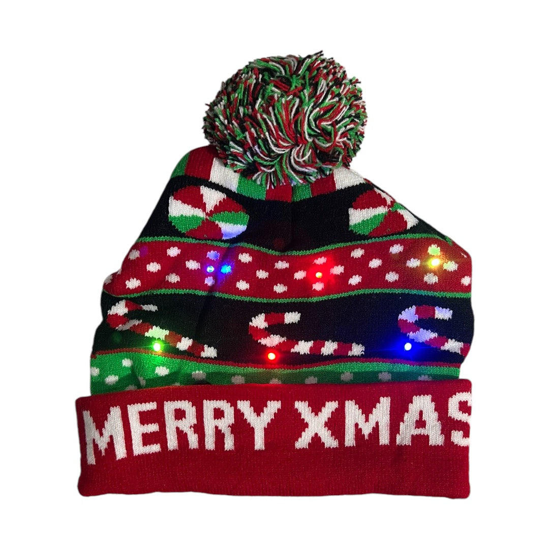 3 Gorro Navidad Con Luz