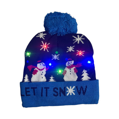 3 Gorro Navidad Con Luz