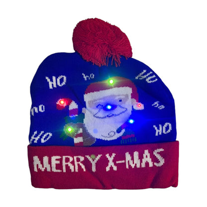 3 Gorro Navidad Con Luz