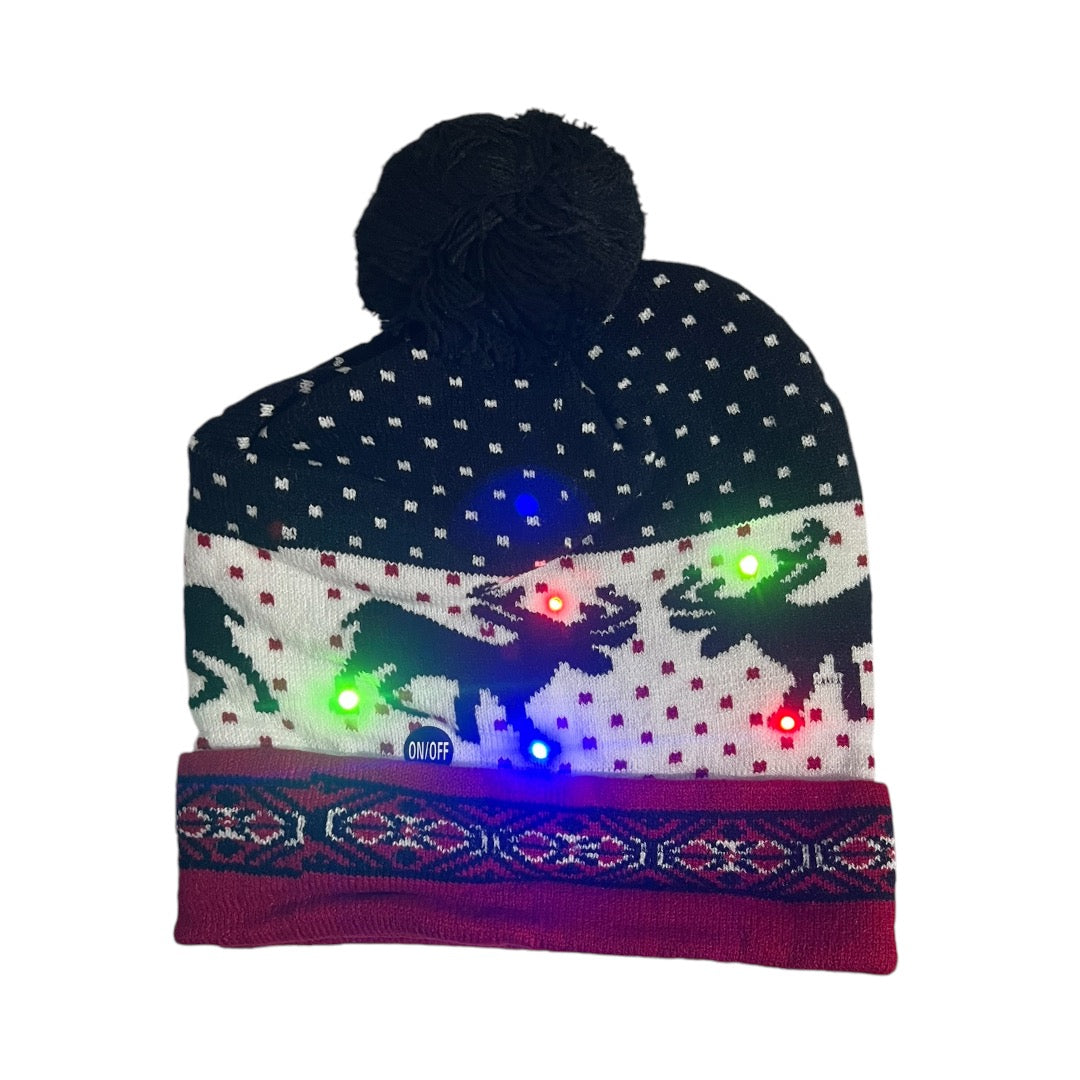 3 Gorro Navidad Con Luz