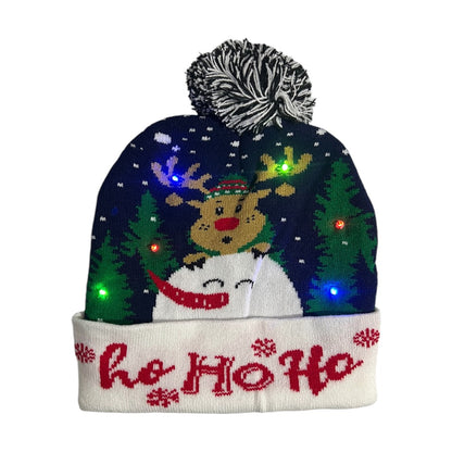 3 Gorro Navidad Con Luz