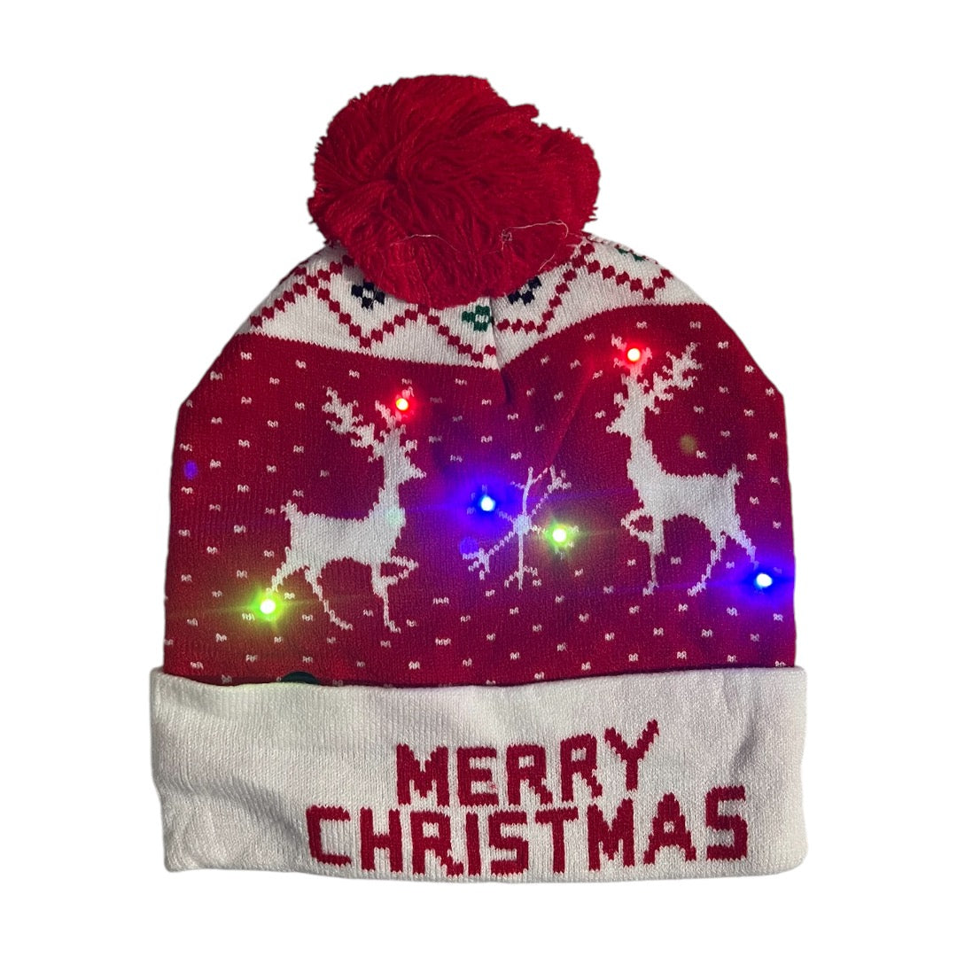 3 Gorro Navidad Con Luz