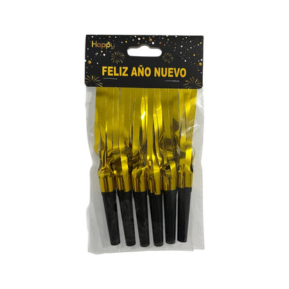 12 Corneta Plateada Dorada