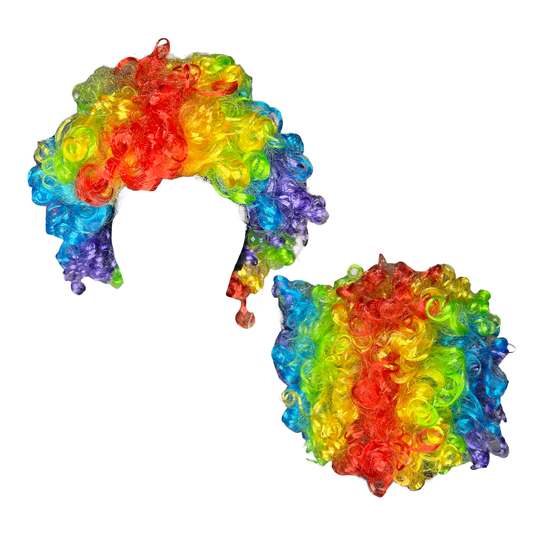 Peluca Afro Payaso Multicolor