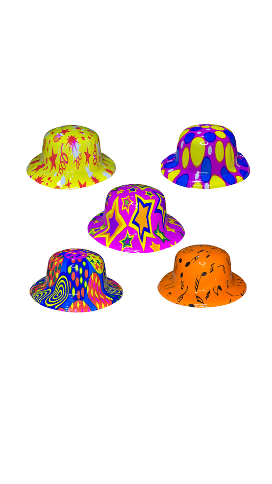 12 Sombrero Bombin Diseño Plastico